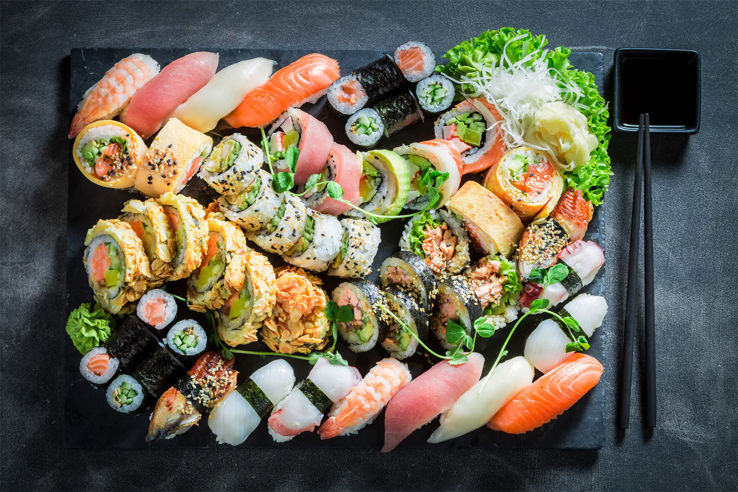 Sushi Platter at Naruto Sushi Steakhouse, Japanese Restaurant in Leola